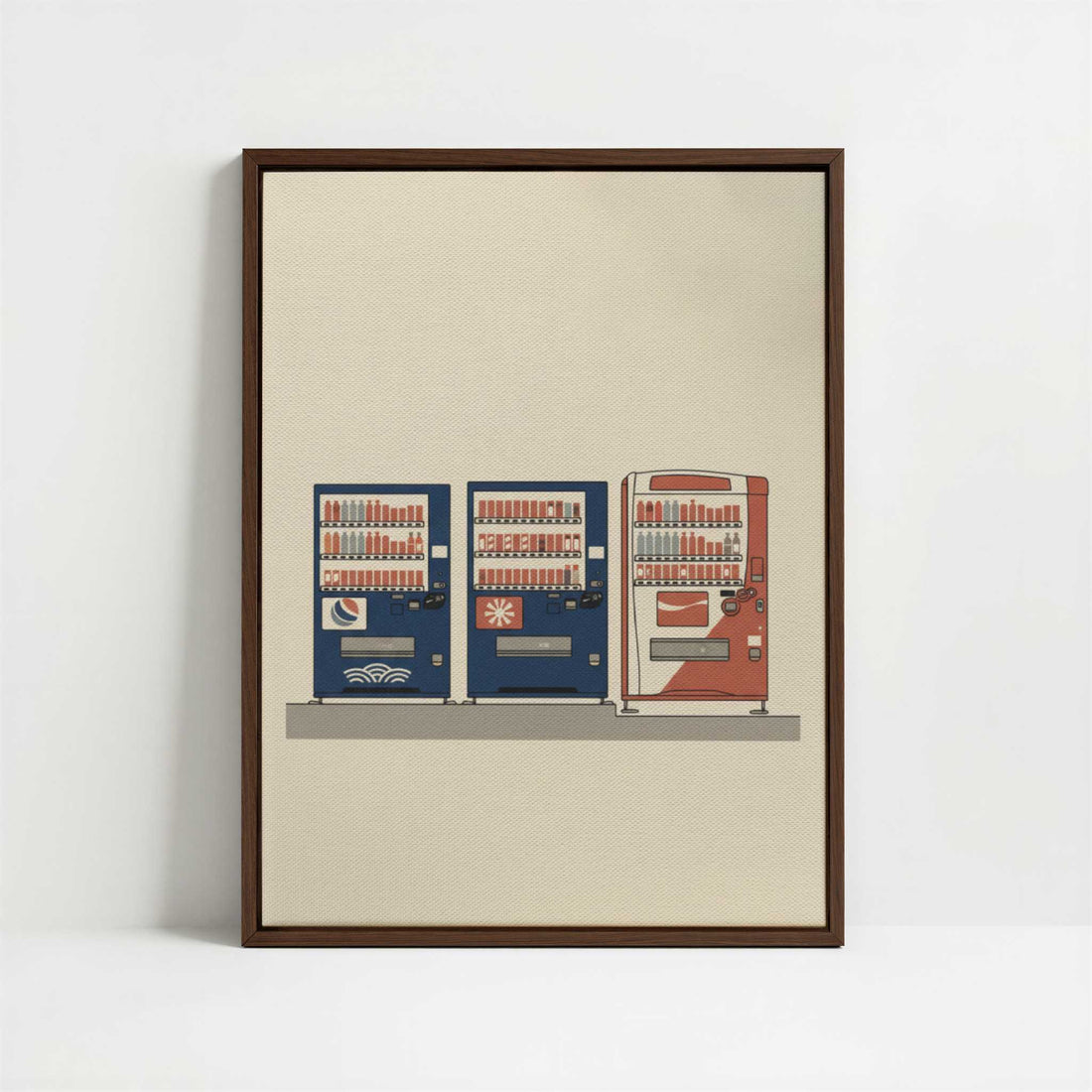 Framed Canvas - Framed canvas in dark wood color frame