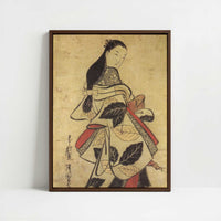 Framed Canvas - Framed canvas in dark wood color frame