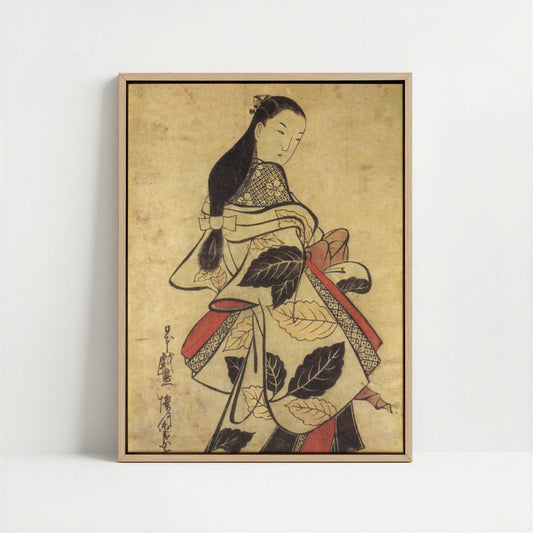 Framed Canvas - Framed canvas in oak color frame