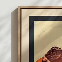 Framed Canvas - Close-up detail and texture of the framed canvas