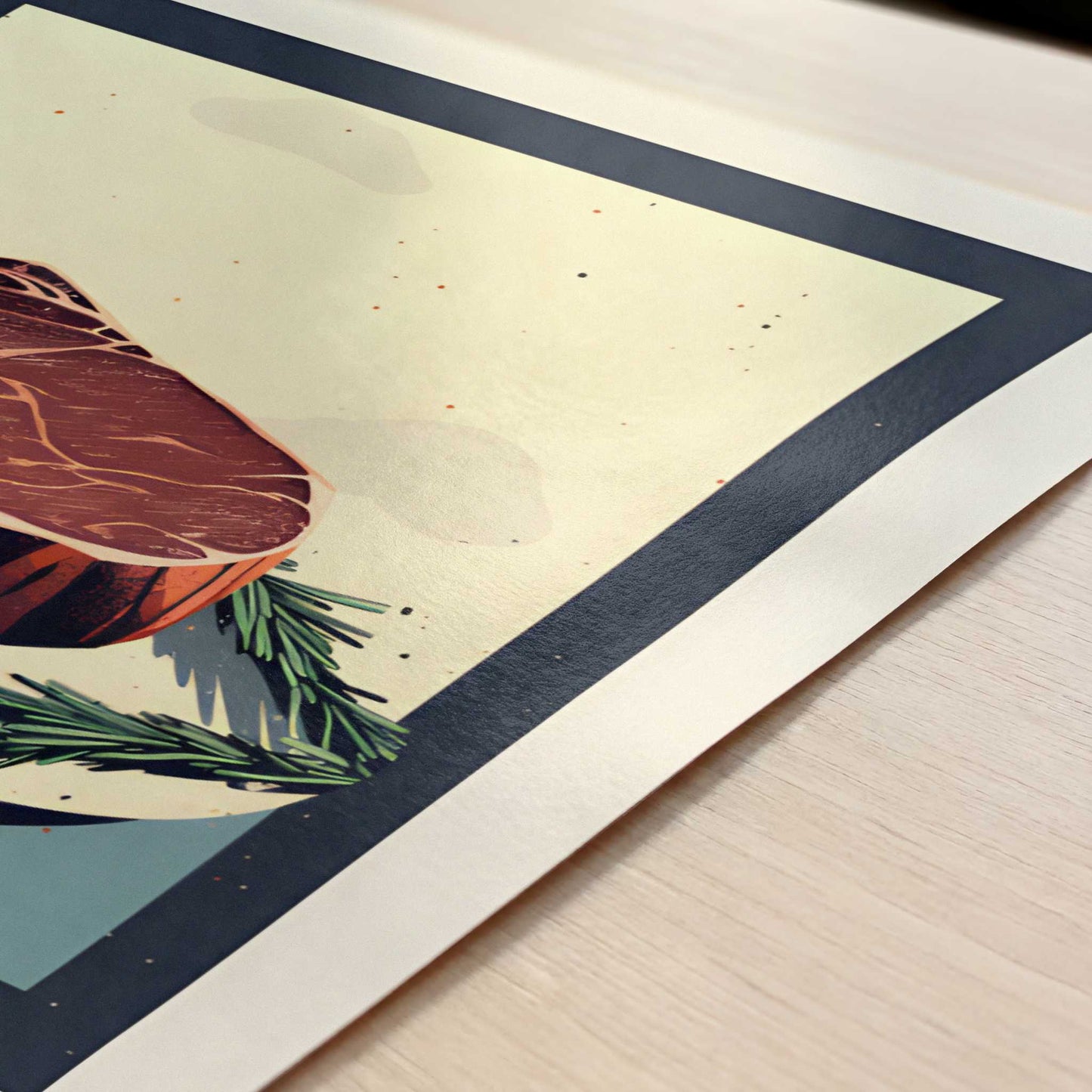 Angus steak from Aberdeen, Scotland - Art Print - Close-up detail of the art print