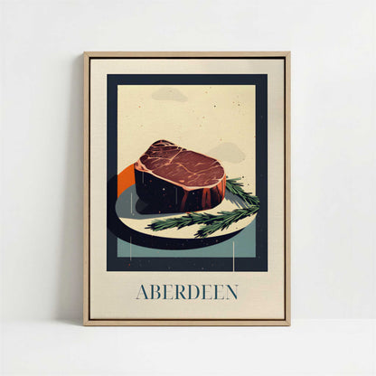 Framed Canvas - Framed canvas in oak color frame