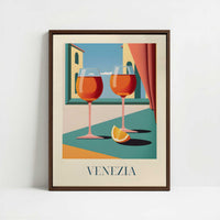 Framed Canvas - Framed canvas in dark wood color frame