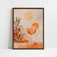Framed Canvas - Framed canvas in dark wood color frame