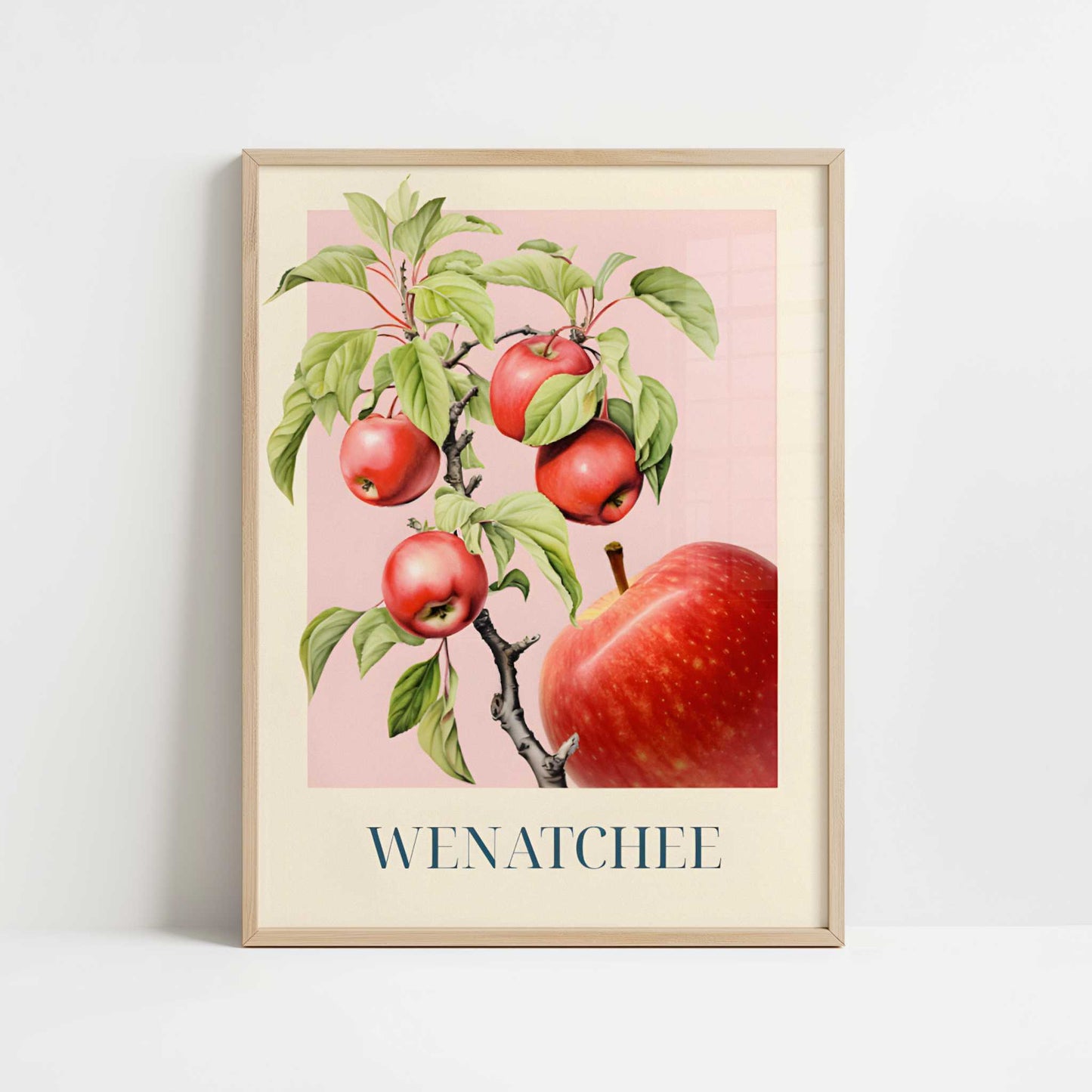 Apples from Wenatchee, United States - Art Print - Art print in oak frame