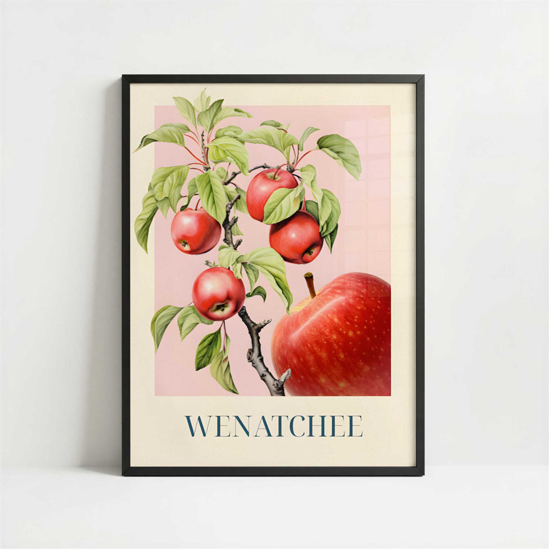 Apples from Wenatchee, United States - Art Print - Art print in black frame