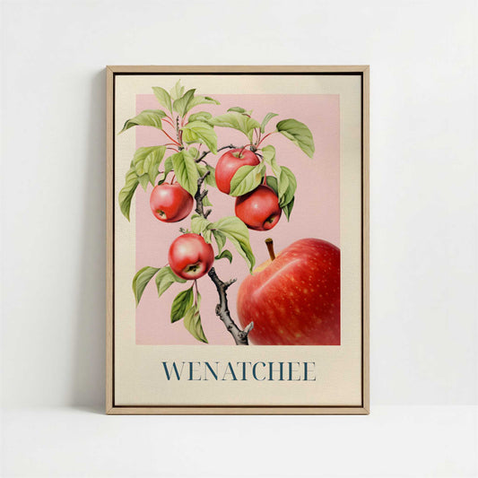 Framed Canvas - Framed canvas in oak color frame