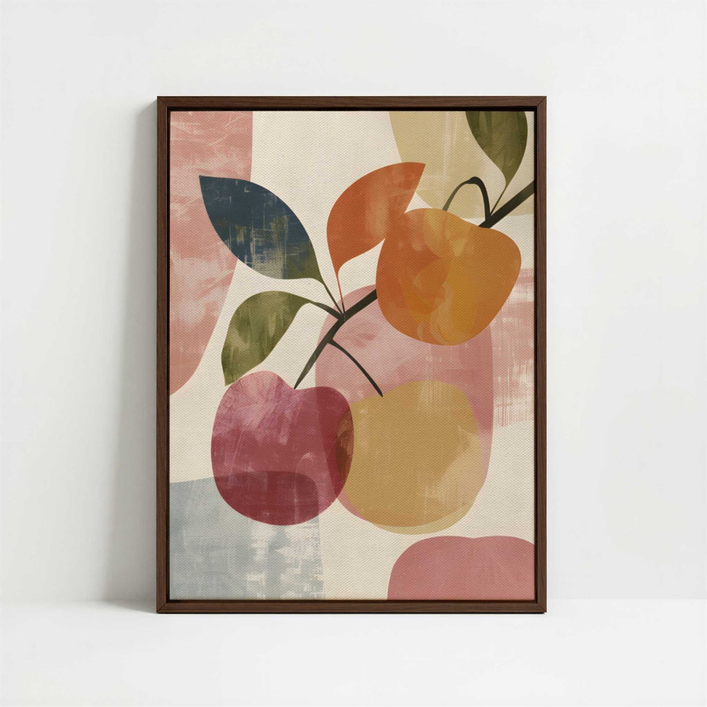 Framed Canvas - Framed canvas in dark wood color frame