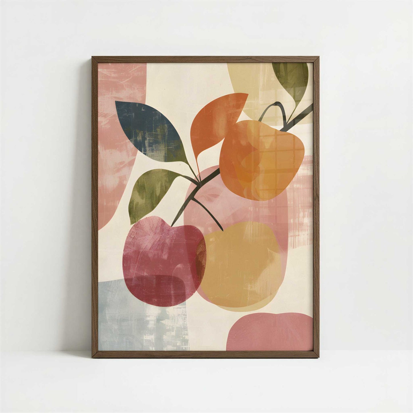 Apple Tree in Bohemian Style - Art Print - Art print in dark wood frame