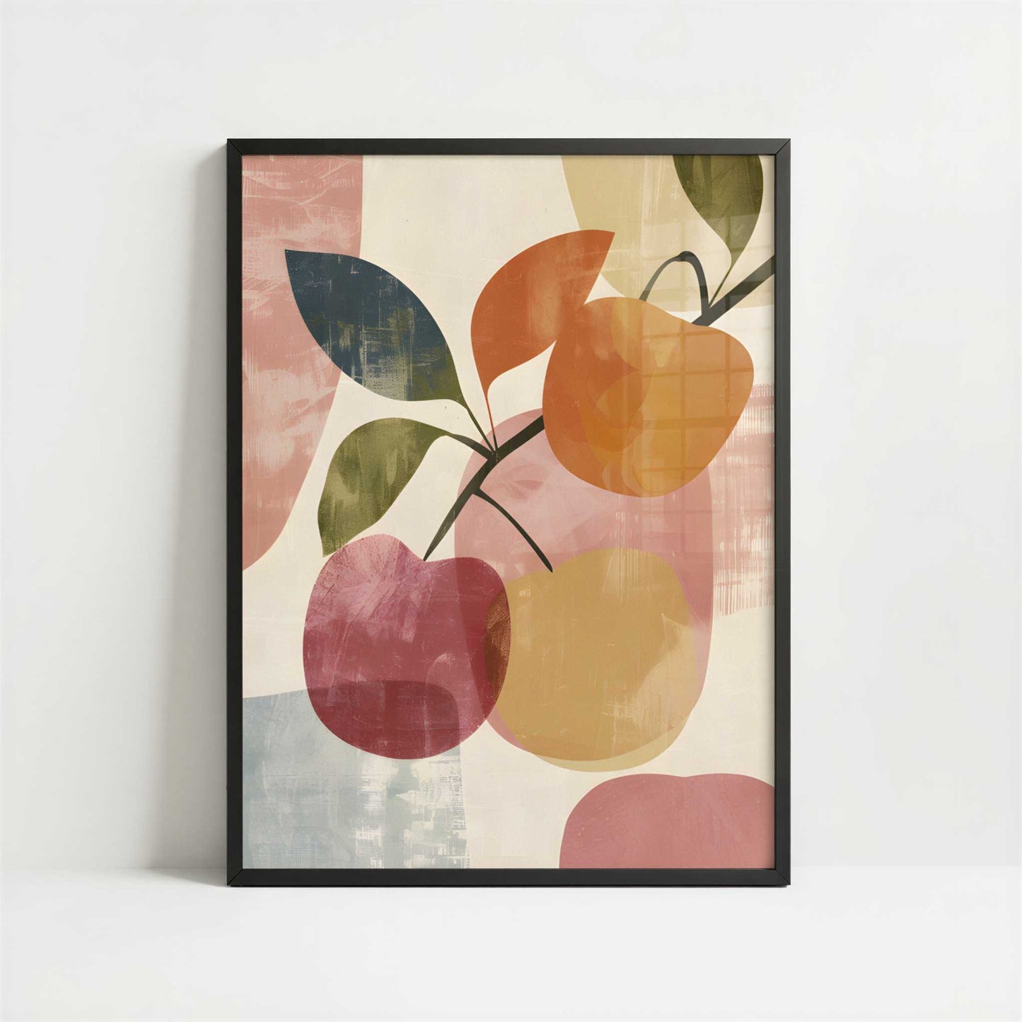 Apple Tree in Bohemian Style - Art Print - Art print in black frame