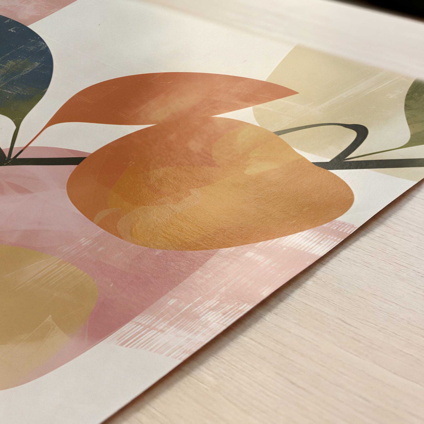 Apple Tree in Bohemian Style - Art Print - Close-up detail of the art print