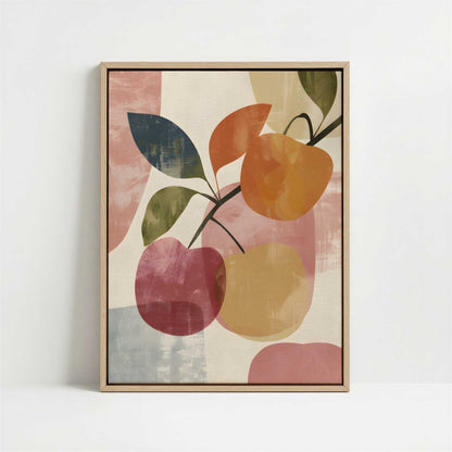 Framed Canvas - Framed canvas in oak color frame