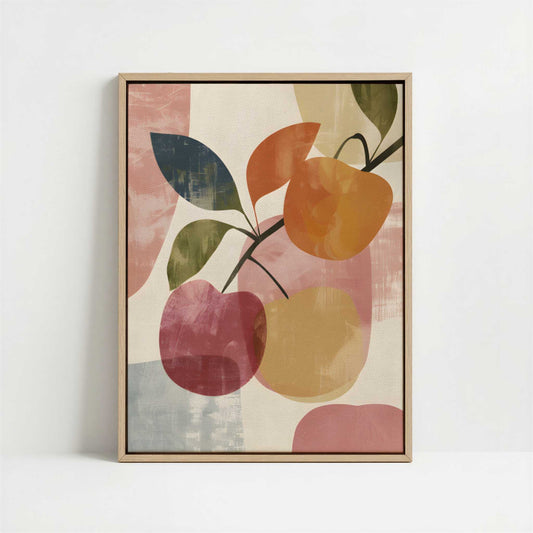 Framed Canvas - Framed canvas in oak color frame