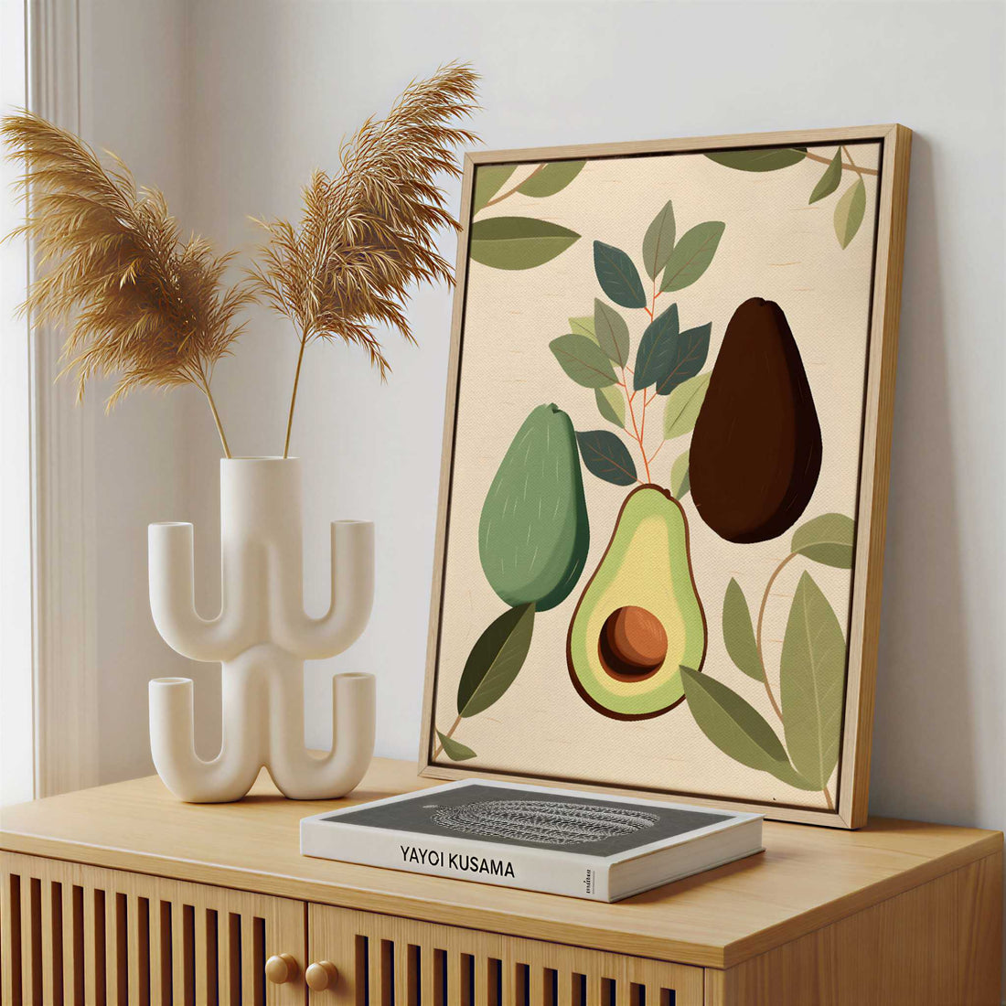 Framed Canvas - Framed canvas in a stylish interior setting