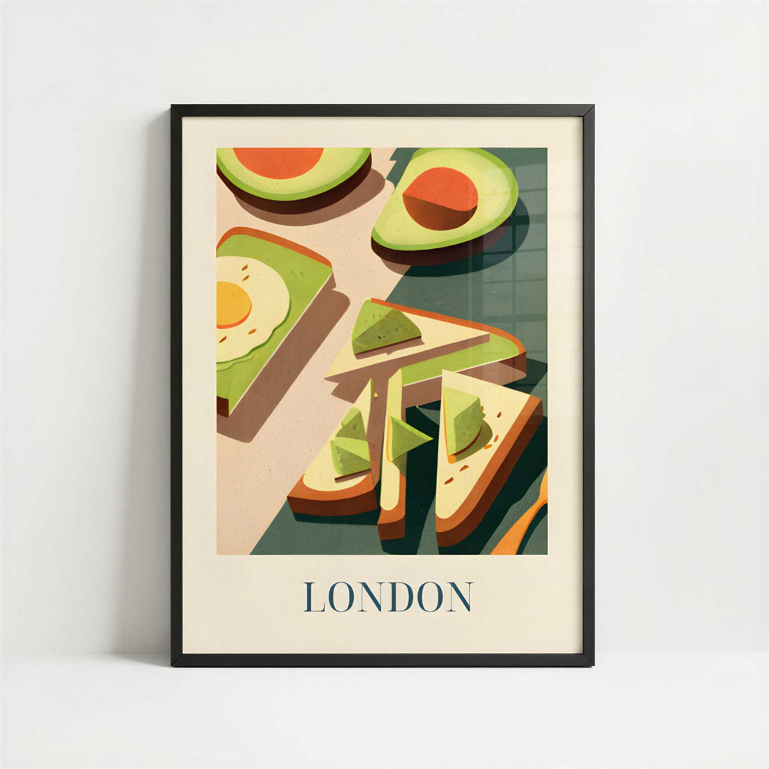 Avocado Toast from London, England - Art Print - Art print in black frame
