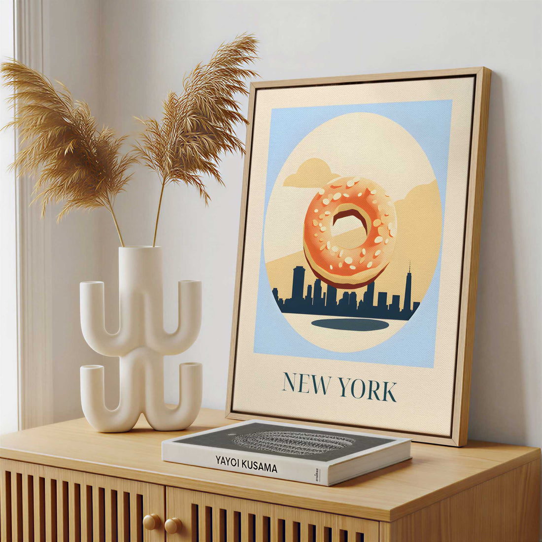 Framed Canvas - Framed canvas in a stylish interior setting