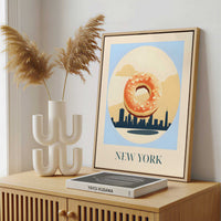 Framed Canvas - Framed canvas in a stylish interior setting