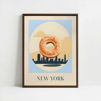 Framed Canvas - Framed canvas in dark wood color frame