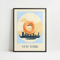 Bagels from New York, United States - Art Print - Art print in black frame