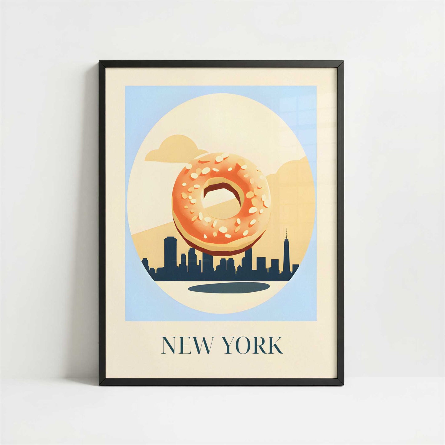 Bagels from New York, United States - Art Print - Art print in black frame
