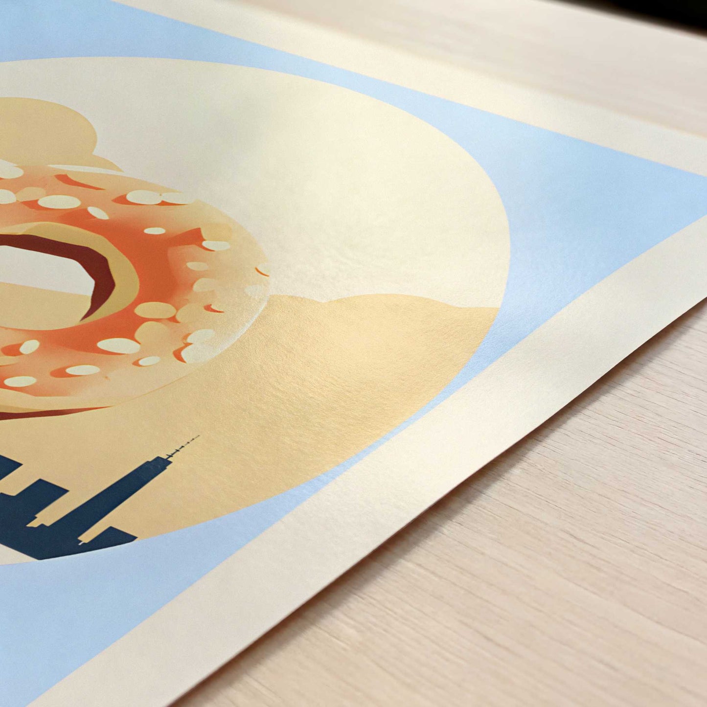 Bagels from New York, United States - Art Print - Close-up detail of the art print