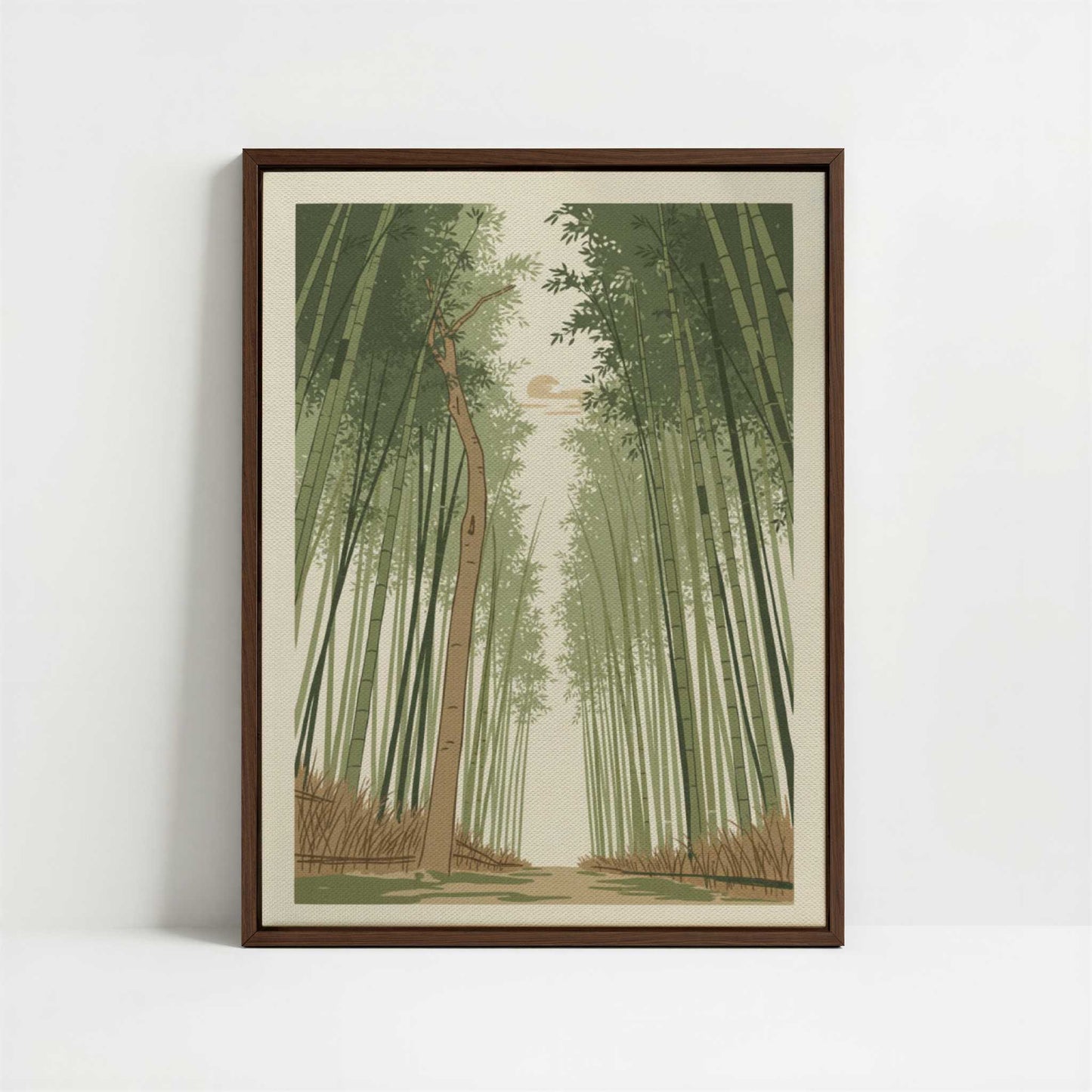 Framed Canvas - Framed canvas in dark wood color frame