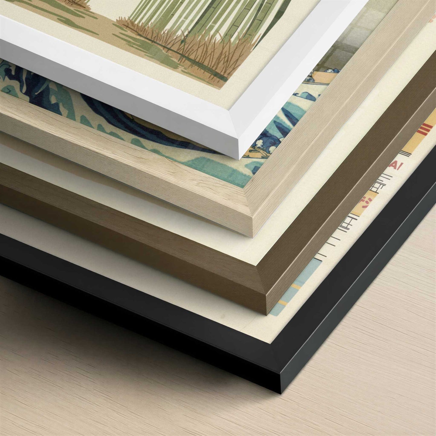 Bamboo Silence in Kyoto’s Arashiyama - Art Print - Close-up detail of the different frames