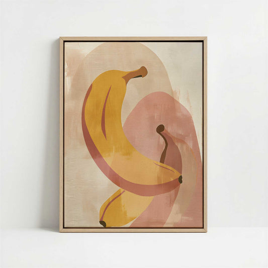 Framed Canvas - Framed canvas in oak color frame