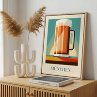 Framed Canvas - Framed canvas in a stylish interior setting