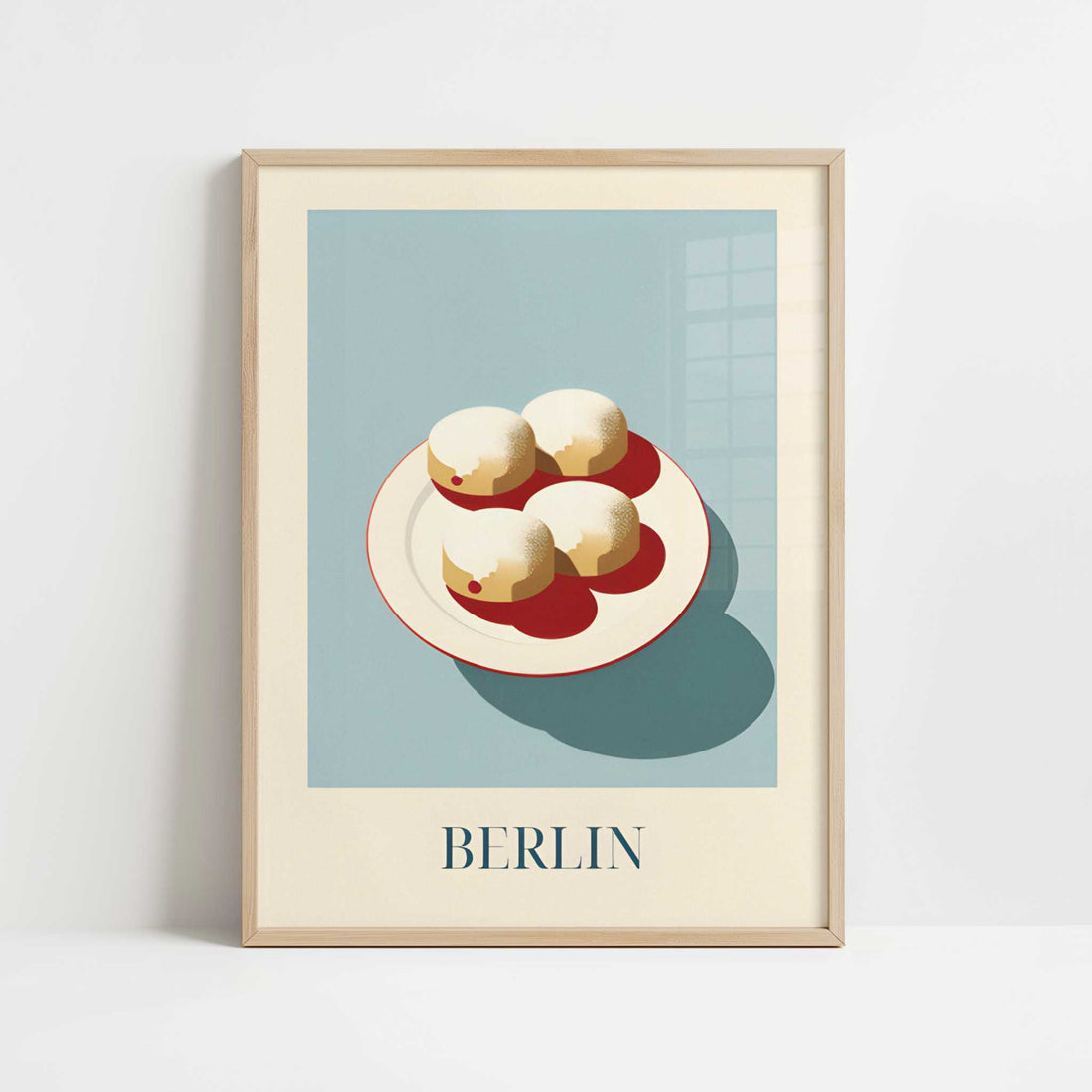Berliner from Berlin, Germany - Art Print - Art print in oak frame