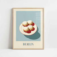 Berliner from Berlin, Germany - Art Print - Art print in oak frame