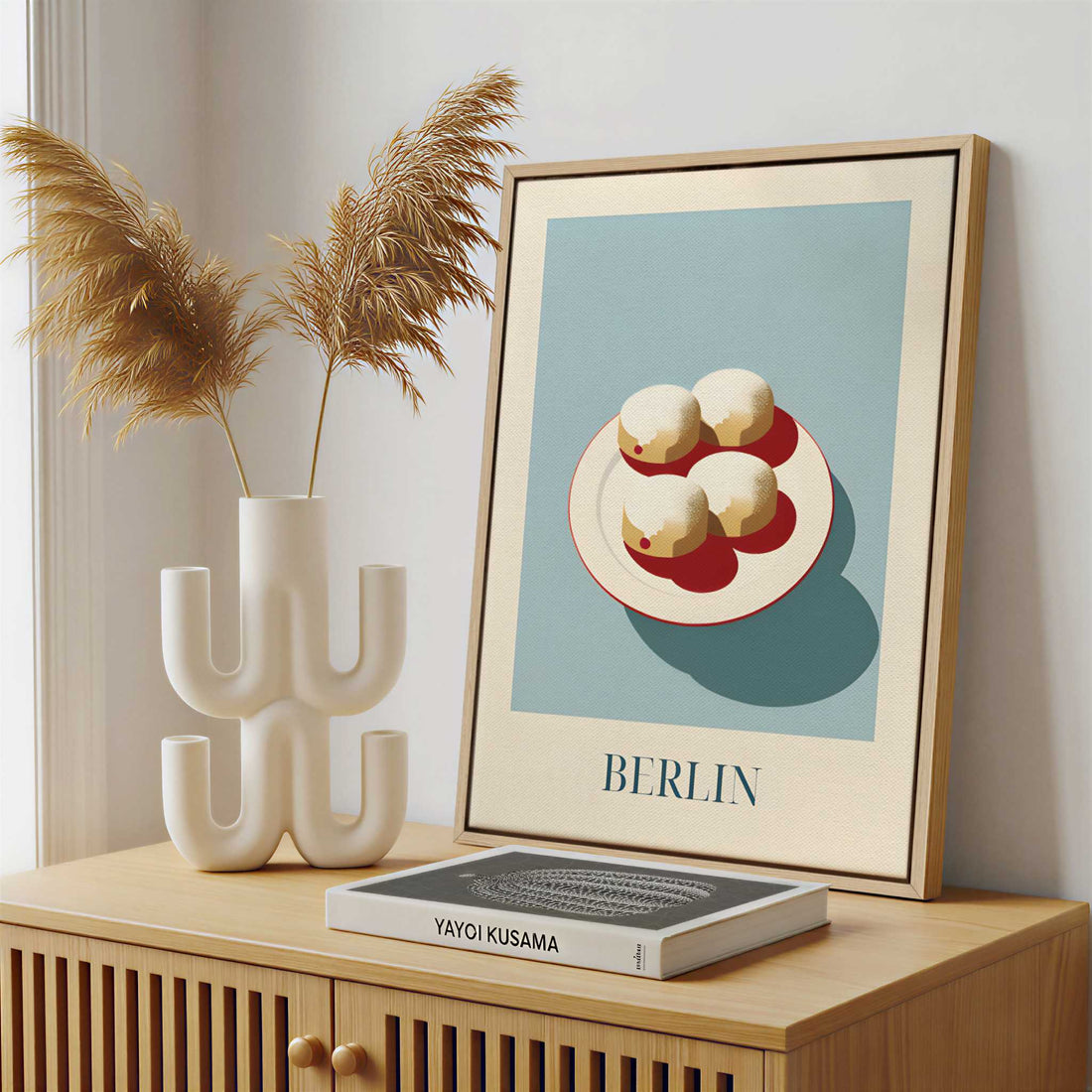 Framed Canvas - Framed canvas in a stylish interior setting