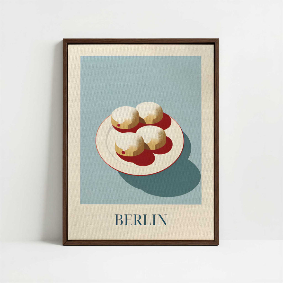 Framed Canvas - Framed canvas in dark wood color frame