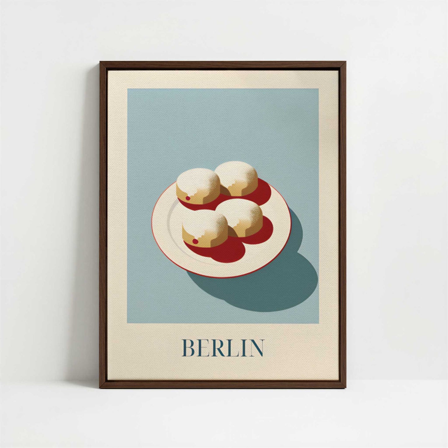 Framed Canvas - Framed canvas in dark wood color frame