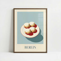 Berliner from Berlin, Germany - Art Print - Art print in dark wood frame