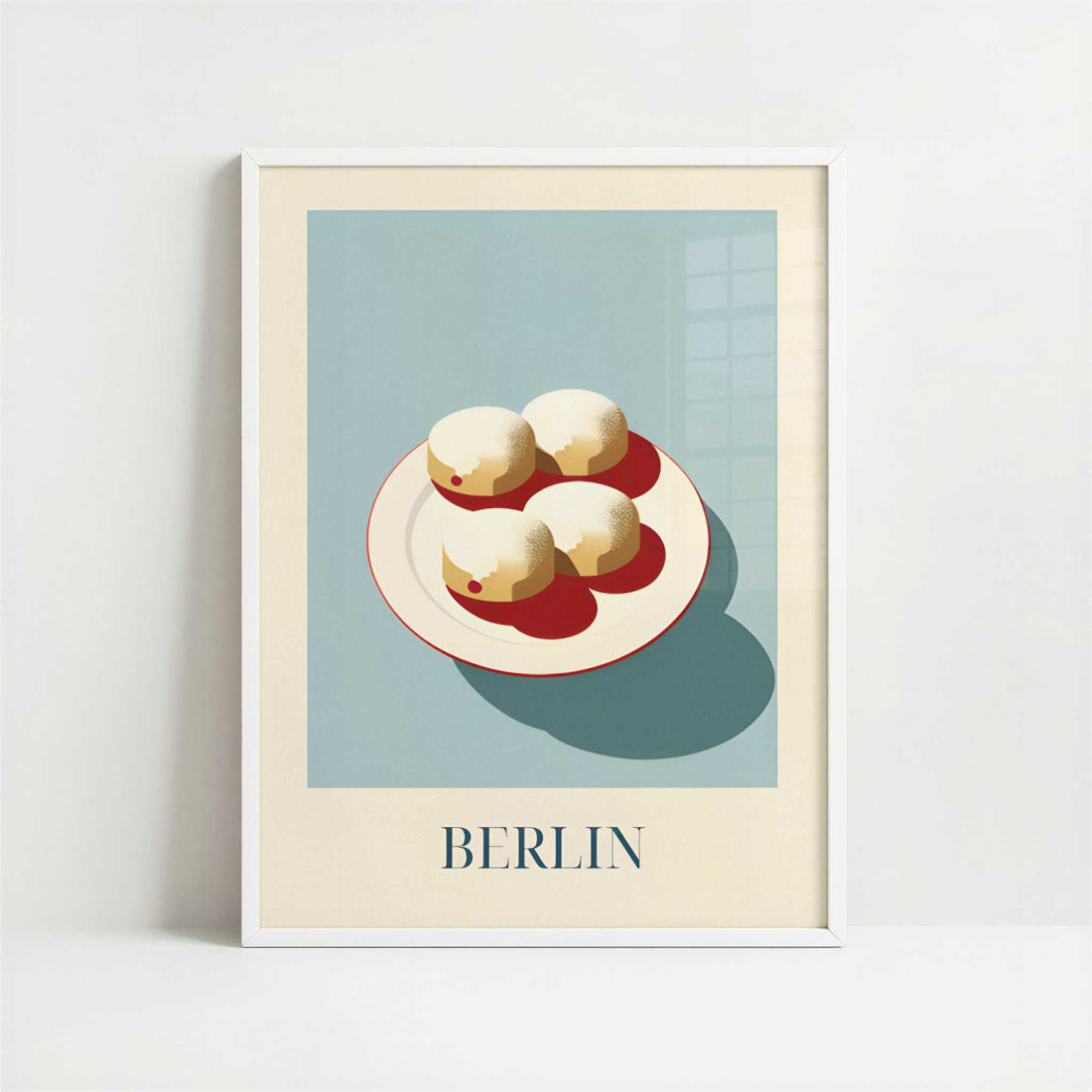 Berliner from Berlin, Germany - Art Print - Art print in white frame
