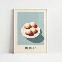 Berliner from Berlin, Germany - Art Print - Art print in white frame