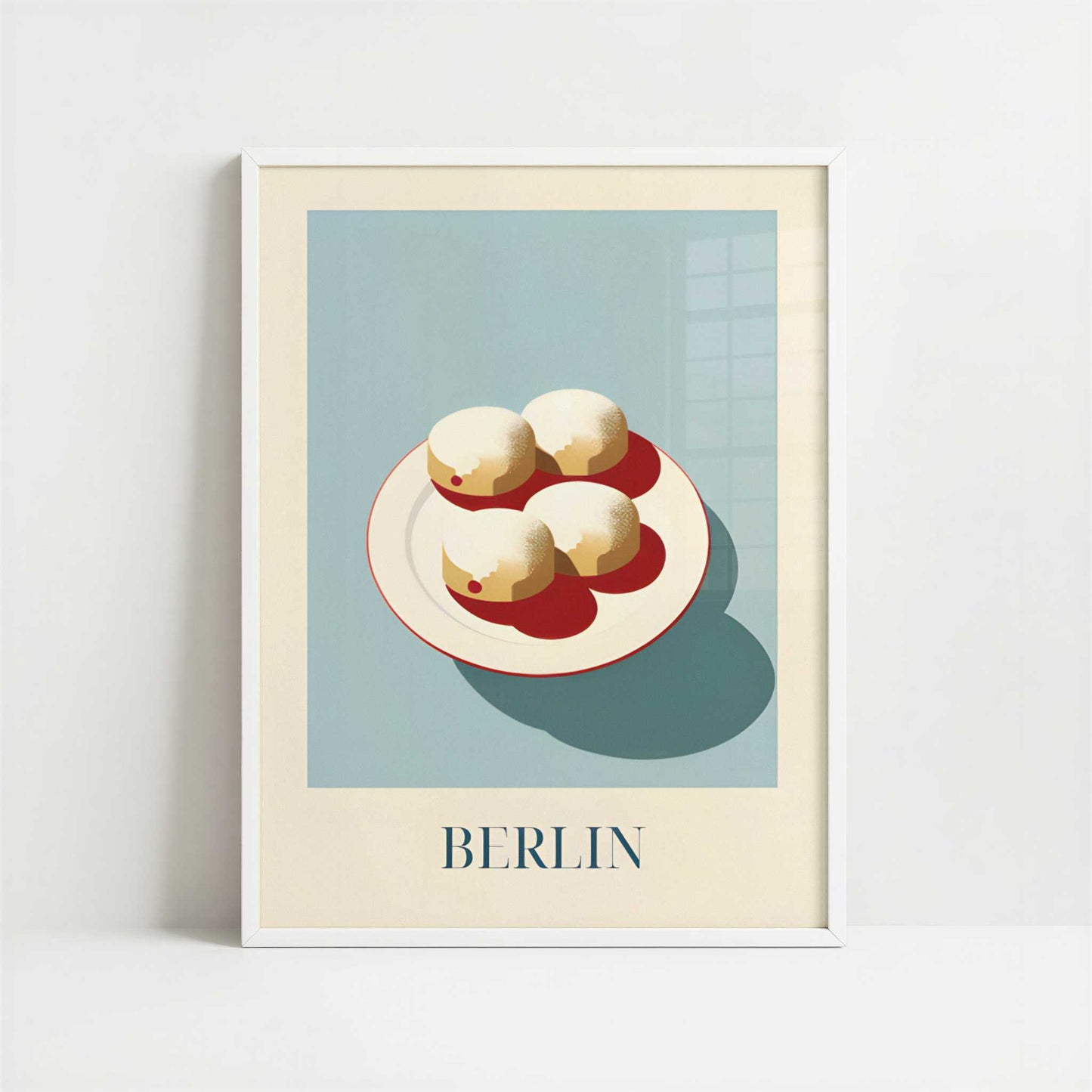 Berliner from Berlin, Germany - Art Print - Art print in white frame