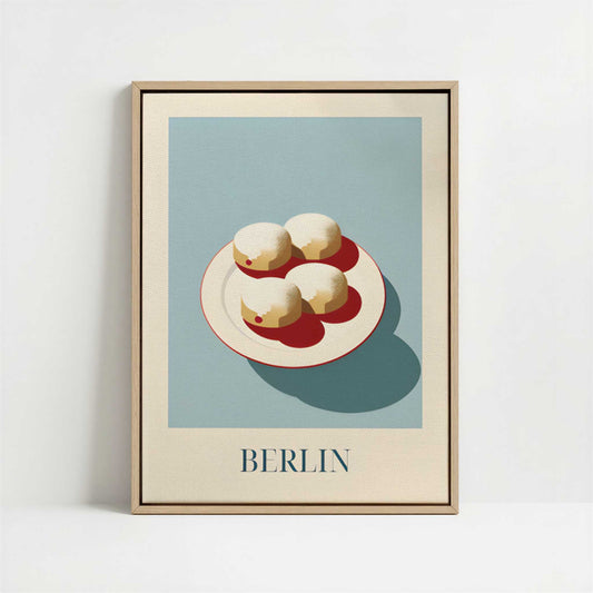 Framed Canvas - Framed canvas in oak color frame
