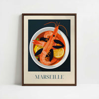 Framed Canvas - Framed canvas in dark wood color frame