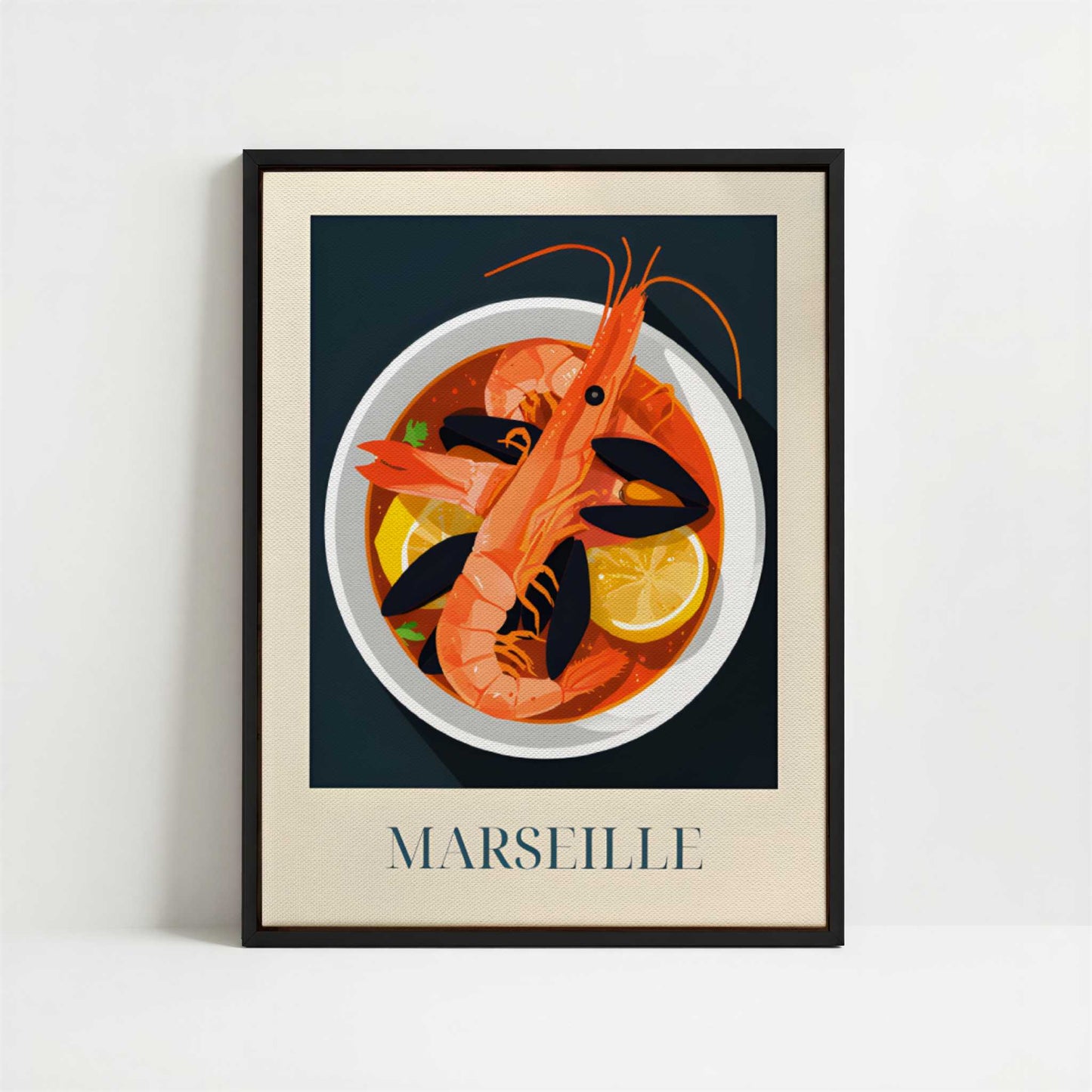 Framed Canvas - Framed canvas in black frame