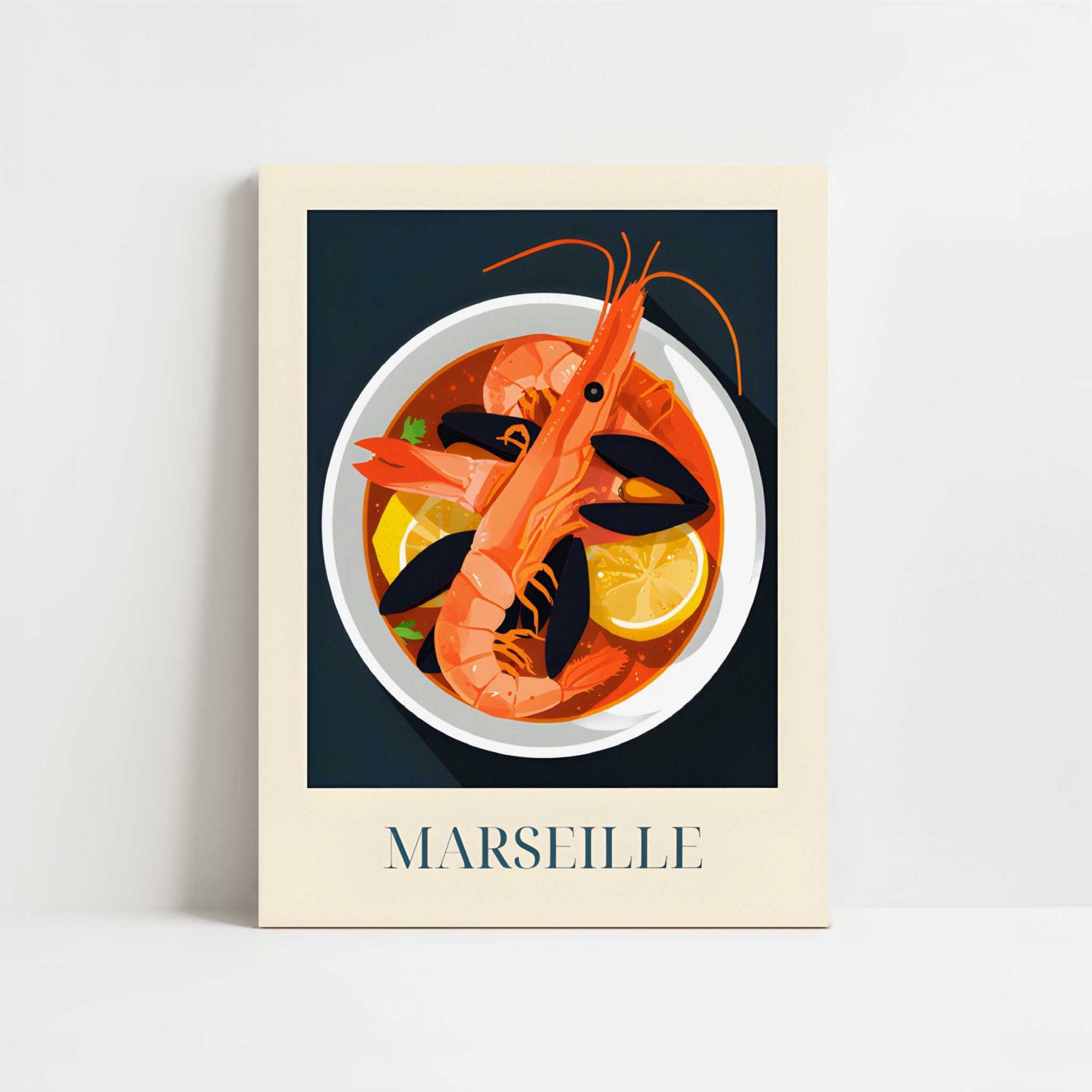 Bouillabaisse soup from Marseille, France - Art Print - Unframed art print