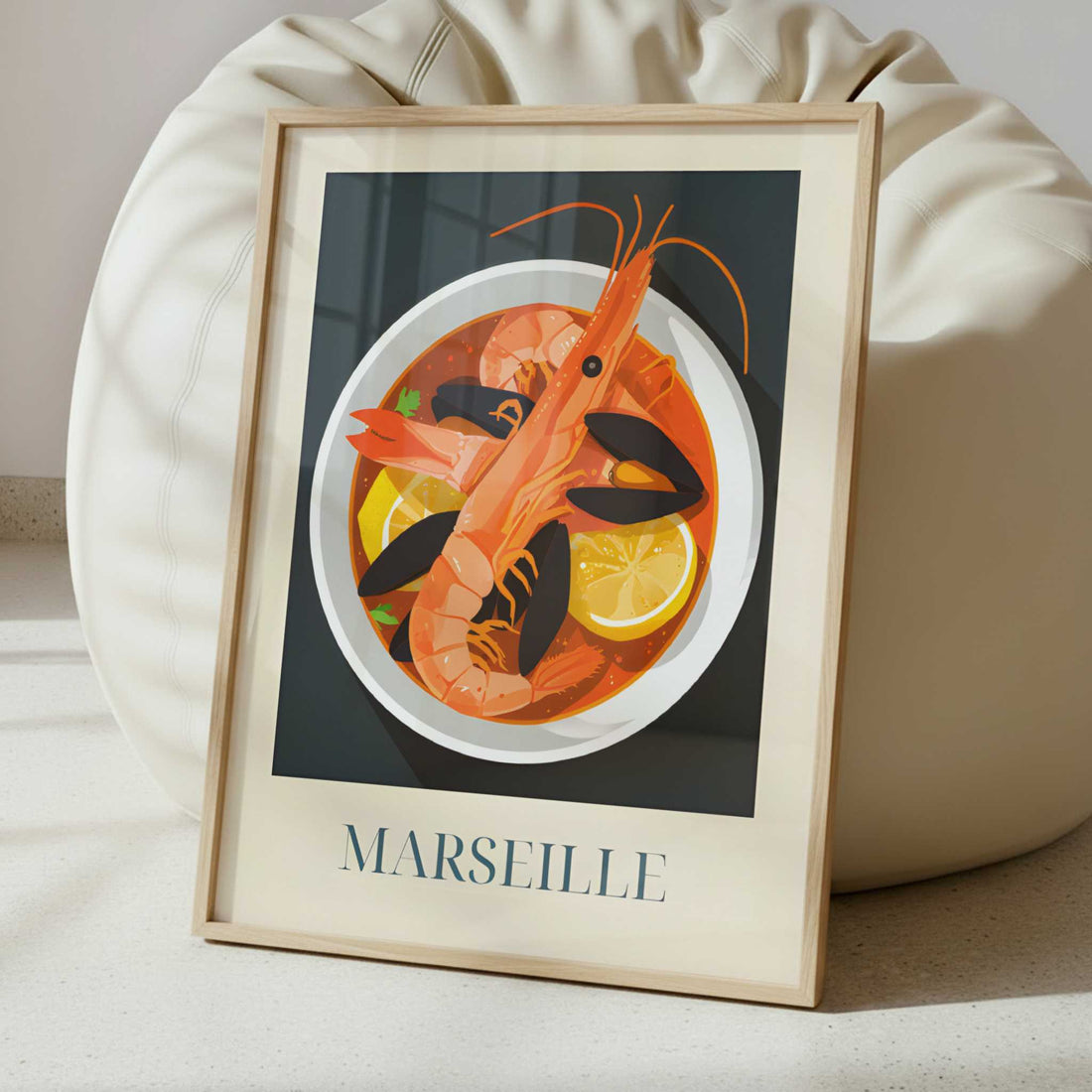 Bouillabaisse soup from Marseille, France - Art Print - Interior inspiration