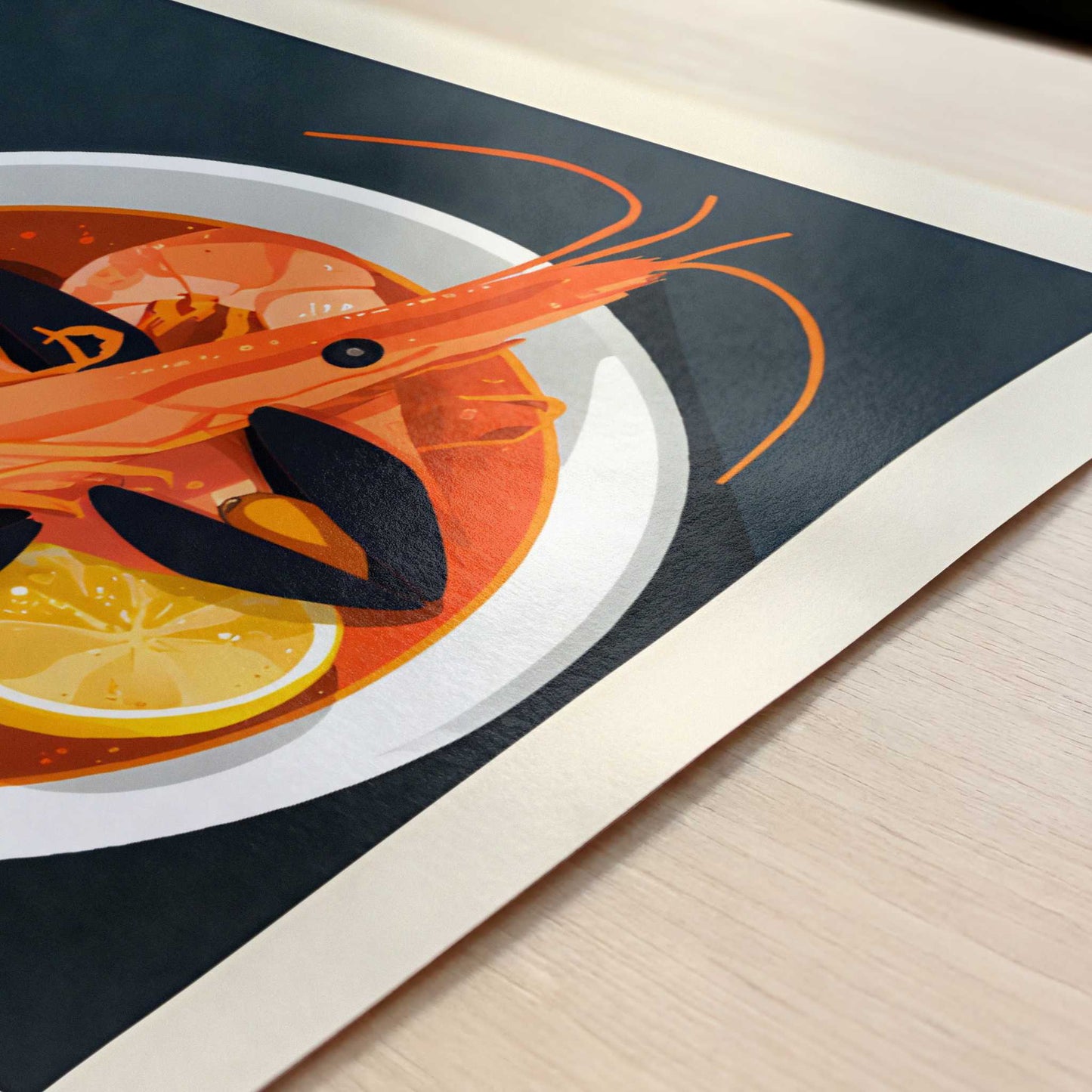 Bouillabaisse soup from Marseille, France - Art Print - Close-up detail of the art print