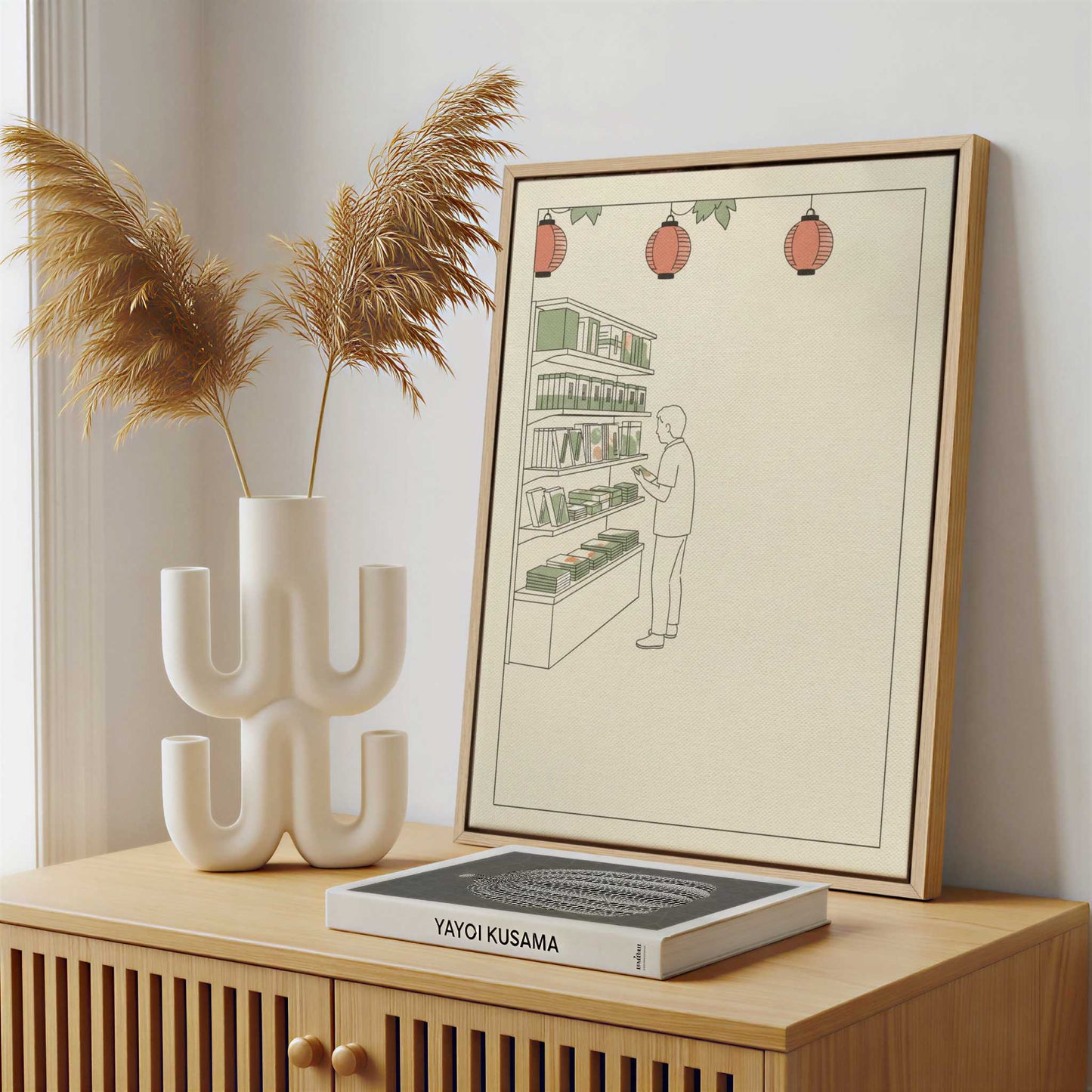 Framed Canvas - Framed canvas in a stylish interior setting