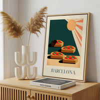 Framed Canvas - Framed canvas in a stylish interior setting