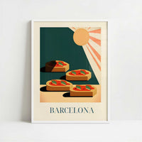 Bruschetta from Barcelona, Spain - Art Print - Art print in white frame