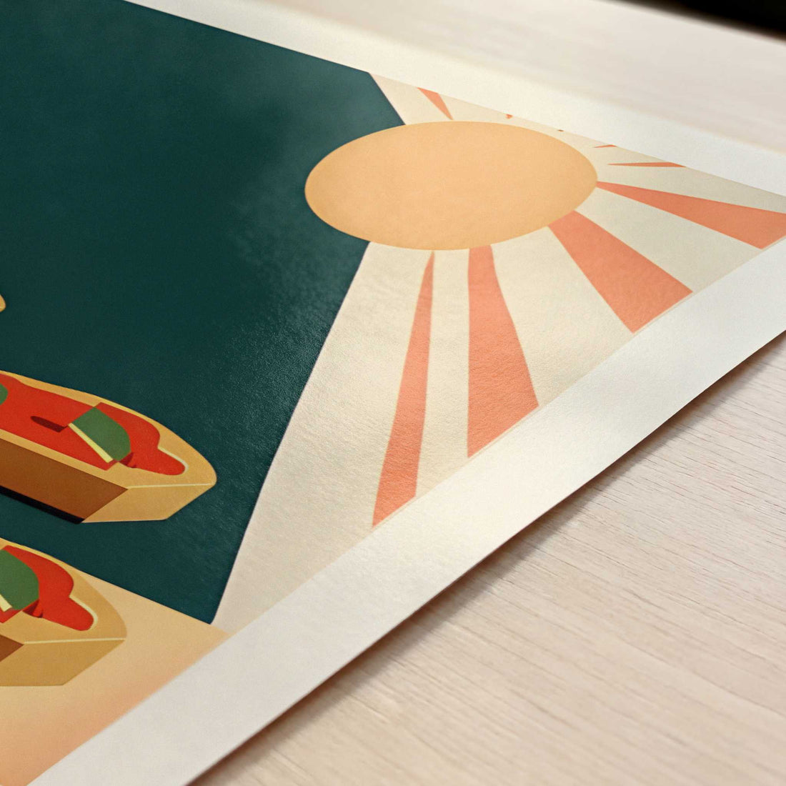 Bruschetta from Barcelona, Spain - Art Print - Close-up detail of the art print