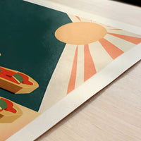 Bruschetta from Barcelona, Spain - Art Print - Close-up detail of the art print