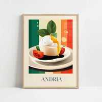 Burrata from Andria, Italy - Art Print - Art print in oak frame